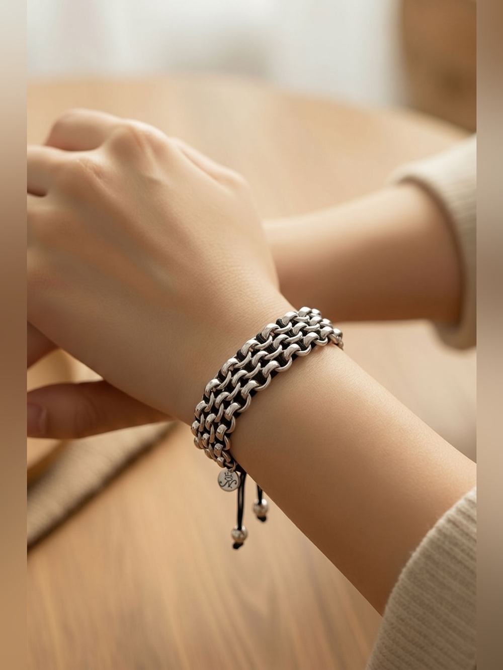 NWOT Joseph Nogucci Silver Kismet Links Bracelet